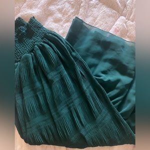 Green midi skirt